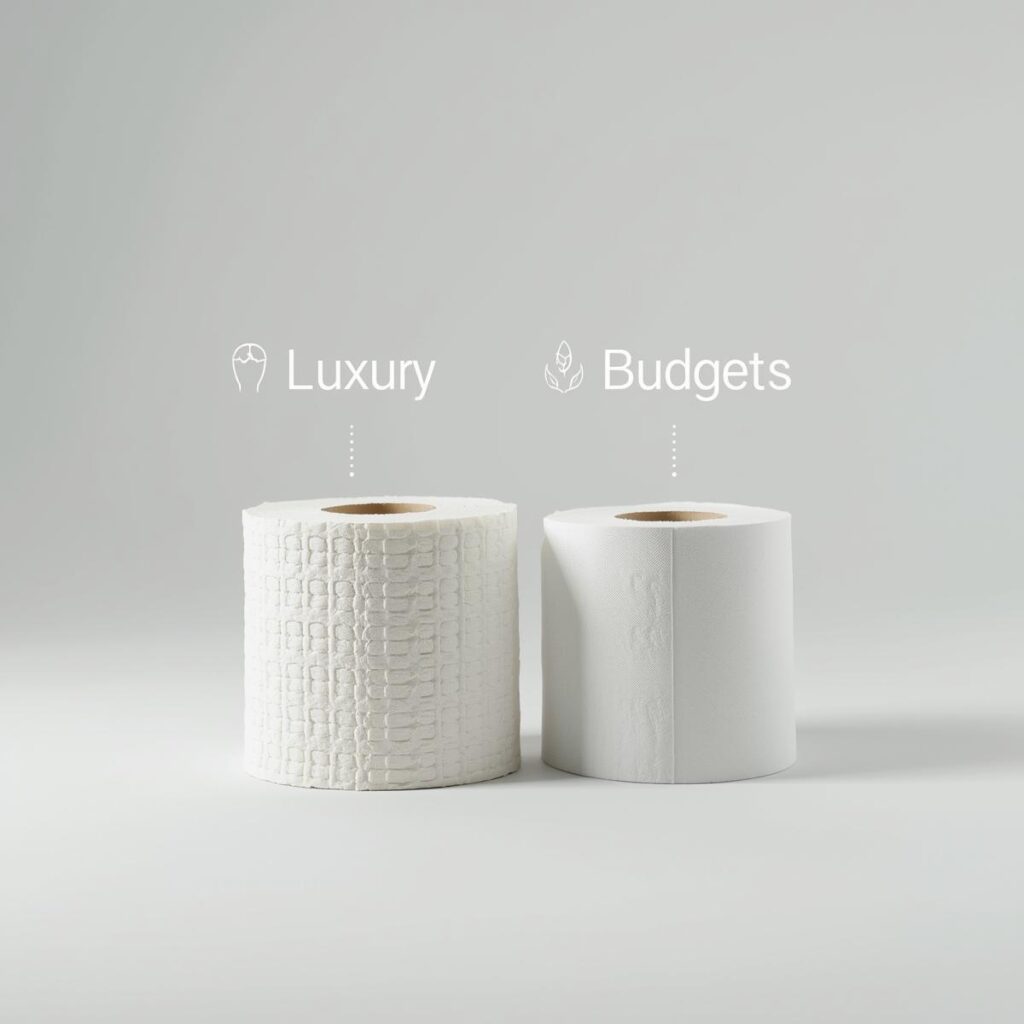 Not sure whether to choose luxury or budget toilet paper_
